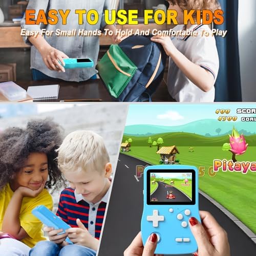 32 Bit Handheld Games for Kids Preloaded 139 Retro Video Games, Blue