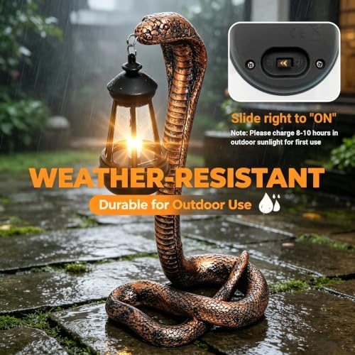 Snake Halloween Decorations Outdoor with Solar Lantern