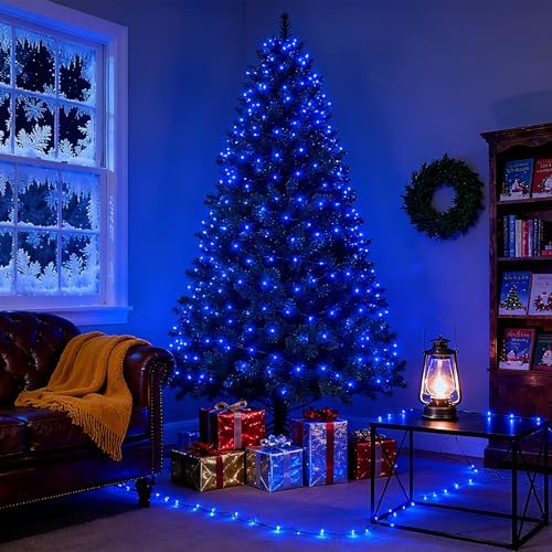 500 LED Blue Christmas Lights Christmas Tree Lights Outdoor