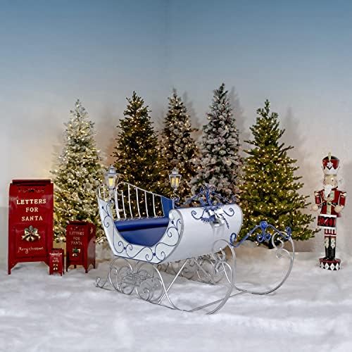 Zaer Ltd. Life-Size Christmas Outdoor Victorian Santa Sleigh, Commercial Christmas Decoration