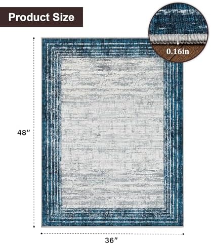 chakme Office Chair Mat for Hardwood Floor, 48"x36" Easy Glide Computer Desk Mat Protector for Rolling Chair Under Desk Rug Nonslip Backing, Machine Wash, (Square)