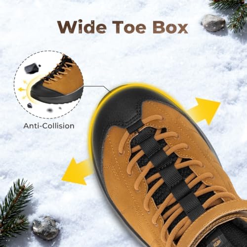 FitVille Wide Winter Boots for Men Warm Fur Lined Snow Boots