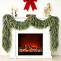 Deluxe 9 FT Artificial Christmas Cedar Garland 240 Larger Tips