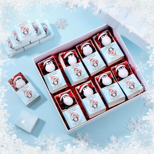 24 Sets Christmas Penguin Gifts with Support Boxes, Holiday Party Favors