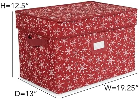 Covermates Adjustable Ornament Storage Box, 19.25" W x 13" D x 12.5" H