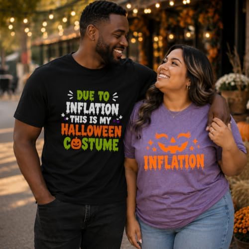 Funny Halloween Couple Shirt Set Inflation Matching Halloween Shirts