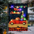 Lighted Christmas Truck Garden Flag Outdoor Decor, 12x18 In