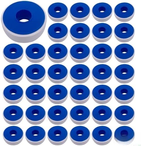 100 Pcs Thread Seal Tape, PTFE Plumbers Tape for Leaks, 0.79 in (20 mm) Width, 65.6 ft (20 m) Length, Bulk Plumbing Tape for Water, Gas, Heating, and Fire Protection Pipe Threads
