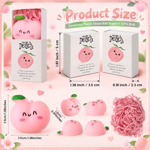 24 Sets Peach Gifts Support Party Favors with Boxes