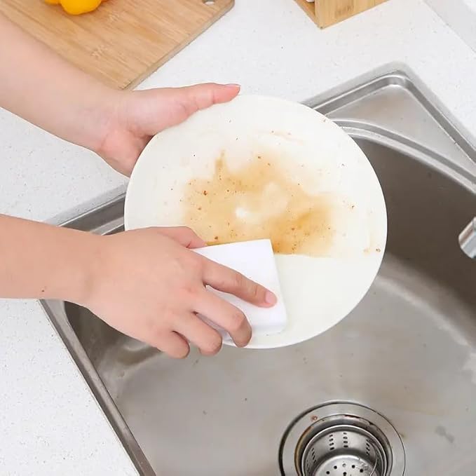 Magic Sponge Eraser Bulk Melamine Sponge Foam Cleaning Pads Multi Surface Household Cleaning Kitchen and Dish - Pack of 10