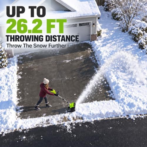 21V Electric Cordless Snow Shovel, 10In 700W Brushless Snow Blower(1X4.0Ah)