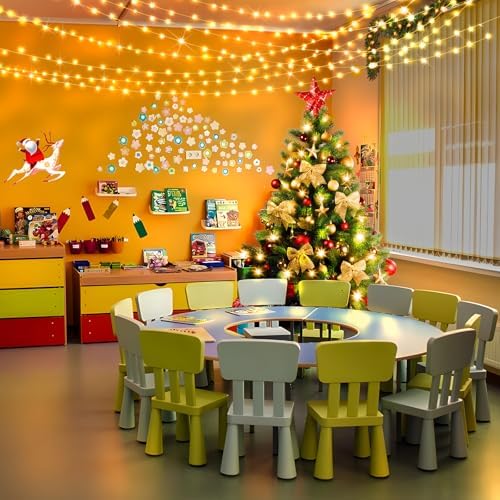 KNONEW Outdoor Christmas Lights 300 LED 99ft String Lights 8 Modes & Memory Fairy Light Plug in Waterproof LED String Lights for Xmas Yard Tree Wedding