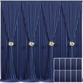 10 Panels Navy Blue Backdrop Curtain for Parties Wrinkle Free Photo Curtains Backdrop Drapes Fabric Decoration for Wedding Birthday Party Baby Shower 50ft(W) x 10ft(H)