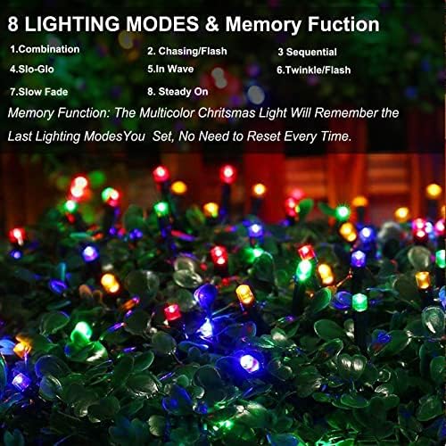 500 LED Multicolor Christmas Lights Christmas Tree Light Outdoor