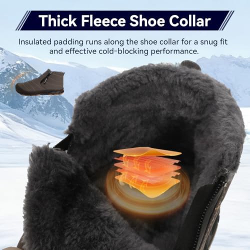 Lamincoa Mens Snow Boots Water Resistant Winter Boot Fur Lined Warm Shoes