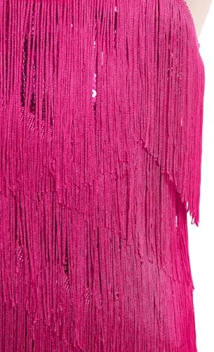 IDOPIP Kids Girls 1920s Flapper Dress Tassels Sequins Fringe Latin Dance Dress Gatsby Halloween Party Ballroom Dance Costumes