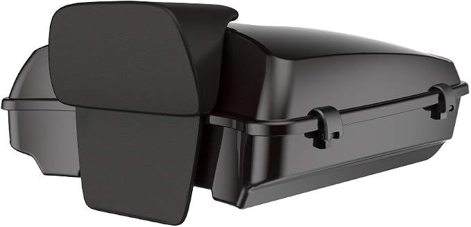 Advanblack Road Glide Tour Trunk Pack Black Forest Razor Tour Trunk Pack Backrest Pad for '97-'25 Harley Touring Road King Street Glide Electra Glide CVO models