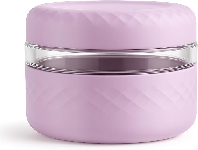 16 oz/2 Cup Glass Lunch Bowl Container with Lid, Leak & Spill Proof | BPA-Free, Microwave & Dishwasher Safe, Airtight Meal Prep & Food Storage Jar for Lunch, Salad, Soup, Oats, Stew, Yogurt