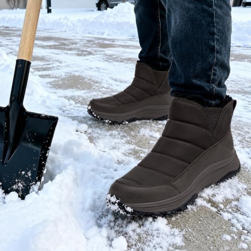 Coostar Snow Boots for Men Waterproof Winter Boots with Arch Support Lightweight Outdoor Casual Boot