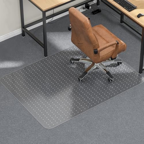 Tonaus Office Chair Mat for Carpet 48"x60" for Low Pile Carpets, Rectangle