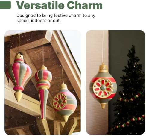 Step2 Large 3-Pack Outdoor Christmas Ornaments, Paintable DIY Holiday Decorations