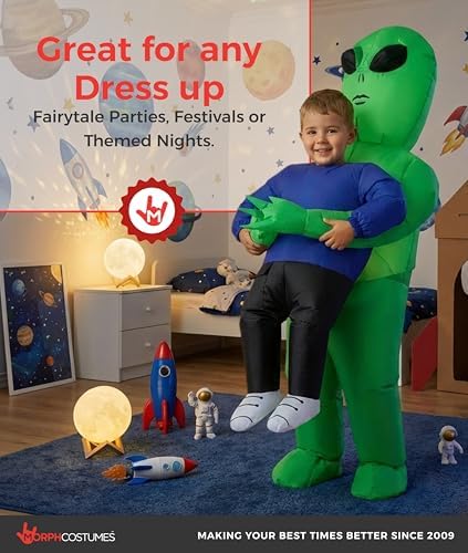 Morph Alien Costume (4-6yrs), Alien Costume Kids, Boys Halloween Costumes