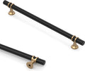 Asidrama 10 Pack 11.3 Inch(288mm) Champagne Bronze and Matte Black Kitchen Cabinet Handles, Cabinet Pulls Kitchen Cabinet Hardware Cupboard Handles Drawer Pulls