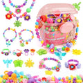 Snap Pop Beads Jewelry Kit for Girls – 350PCS Insect DIY Bracelet Making Toy with Butterfly, Ladybug, Dragonfly – No Mess Craft Birthday Gift Age 4–8 – Crafts Kits with Storage Box
