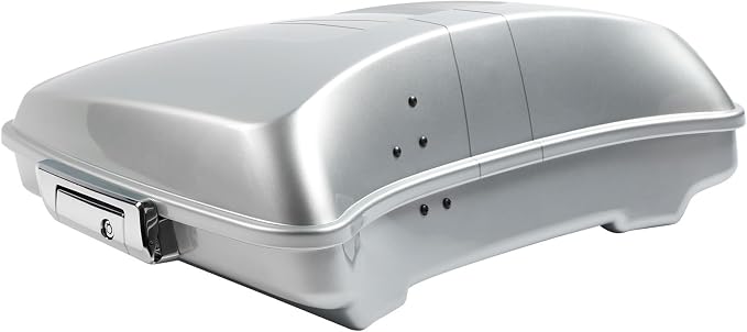 5.5" Razor Motorcycle Trunk W/Latch Key Fit For Harley 2014-2025 Touring CVO Road King Street Glide Electra Glide Ultra Limited Pack Brilliant Silver Pearl