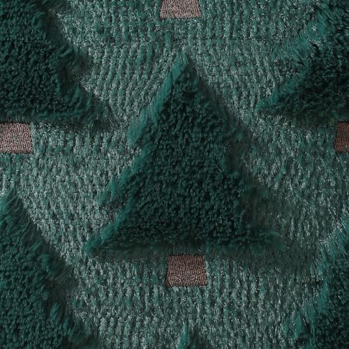 Allorry Christmas Pillow Covers 12x20 inch Set of 2 Christmas Decorations Soft Plush Faux Fur Wool Green Christmas Tree Throw Pillow Cases Winter Holiday Decor for Sofa Living Room PT-002A12