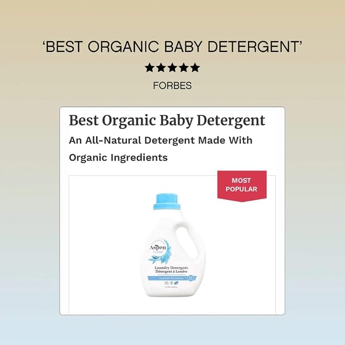 AspenClean | HE Liquid Laundry Detergent | Unscented | Non - Toxic | 100% Natural | EWG Verified | Safe for Babies, Pets & Kids | 64 fl oz