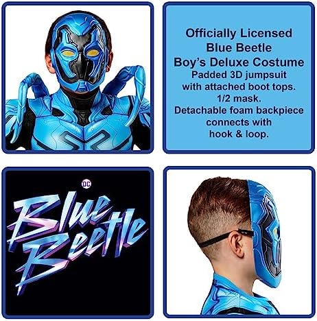 Rubies DC Blue Beetle: Blue Beetle Costume for Kids, Boy's Small