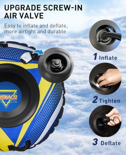 Snow Sled for Kids and Adults, Heavy Duty Snow Tubes for Sledding