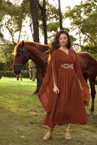 Scarlet Darkness Women's Renaissance Costume V Neck Medieval Fairy Dresses