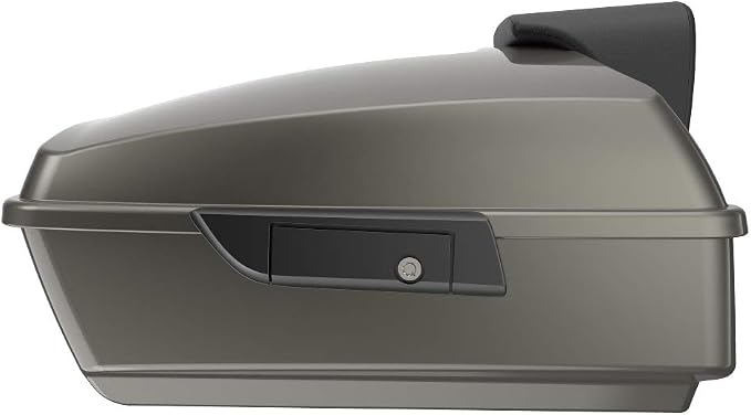 Advanblack Road Glide Tour Trunk Pack Industrial Gray Chopped Tour Trunk Pack Backrest Pad for '97-'25 Harley Touring Road King Street Glide Electra Glide CVO models