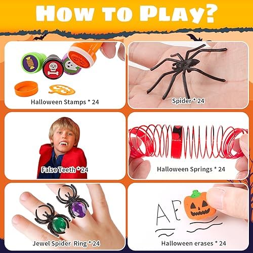 Halloween Party Favor for Kids,24 Pack Prefilled Small Witch Cauldron Toys