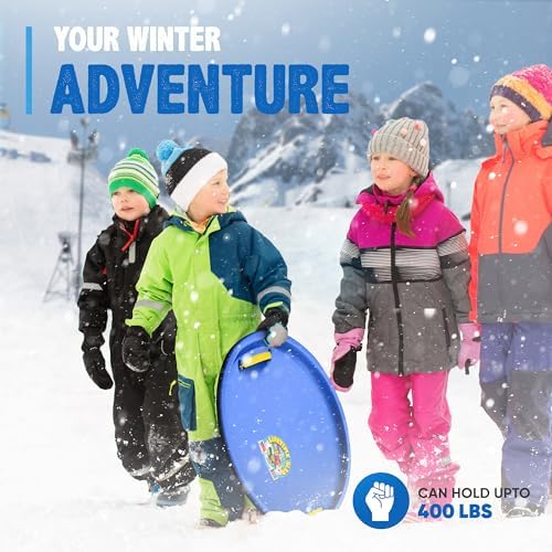 27" Lifetime Saucer Sled - Durable High-Density Plastic, Handles, Ideal for Adults, Kids, and Teens - 1 Person Snow Sled for Kids and Adults