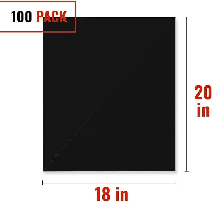 DL Wholesale BirdBags Turkey Bags, 18” x 20” 100 Pack, All Black USA & EU-Approved, Freezer & Oven Safe, Great Heat-Safe 450*F Perfect for Cooking in Ovens & Brining, Heavy Duty Cook Bag for Turkeys