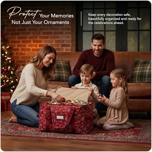 Covermates Adjustable Ornament Storage Bag, 25.5" W x 13" D x 12.5" H