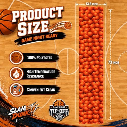 Basketball Party Decorations - Basketball Table Runner