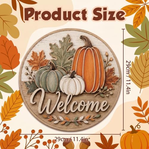 Fall Decor - Fall Welcome Sign for Front Door | Thanksgiving Decorations