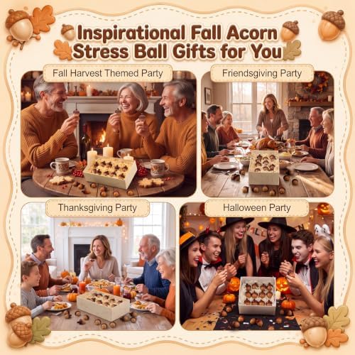 Thenshop 30 Pcs Thanksgiving Acorn Nut Fall Party Favors Balls