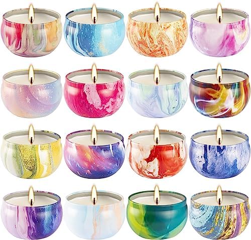 Howemon 16 Pack Scented Candles Set for Home, Relaxing Stress Relief, Aromatherapy - Natural Soy Wax and Fragrance - Gifts for Women, Mom, Best Friend, Wife, Birthday