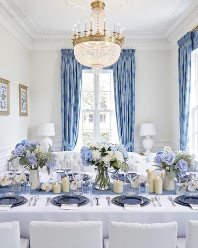 Hioasis 350 Pcs Blue Silver Plates for Graduation