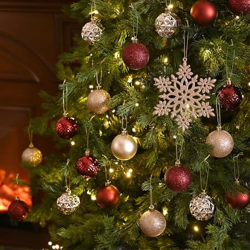 Valery Madelyn 50ct Christmas Tree Decorations Ball Ornaments 2.36 Inches