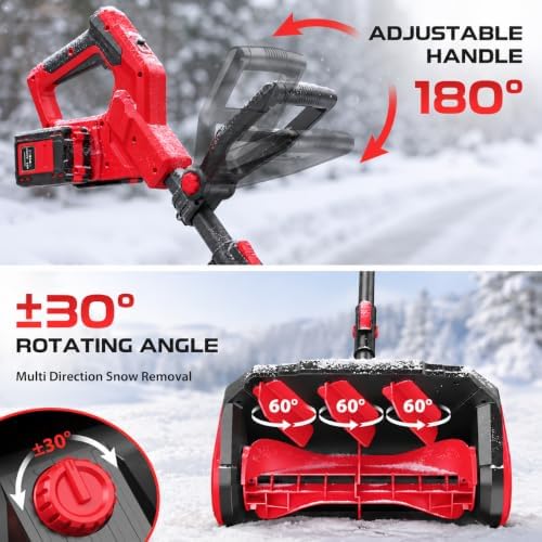 Cordless Electric Snow Shovel, 40V Snow Blower, 17'' width