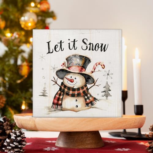 Let It Snow Christmas Decorations - Christmas Winter Snowman Decor