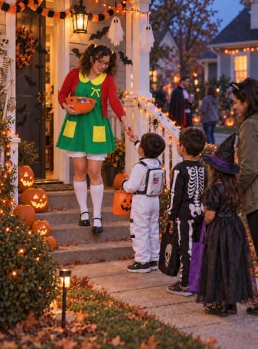 7PCS Halloween Costumes for Women Adult, Retro Womens Halloween Costumes
