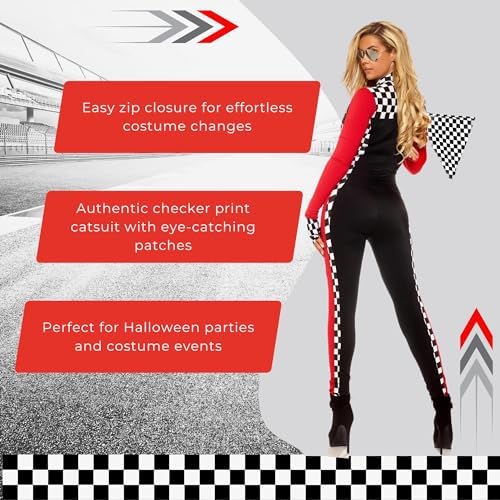 Forplay Women's Sexy Racer Costume - Race Car Driver Costume with Sunglasses