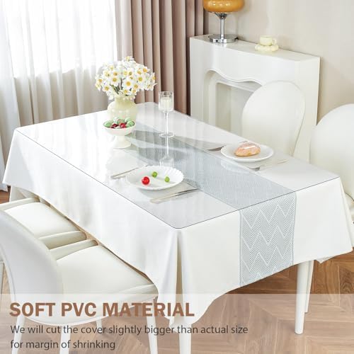 LovePads Clear Table Cover Protector 32 x 32 Inch, 1.5mm Thick Plastic Mat